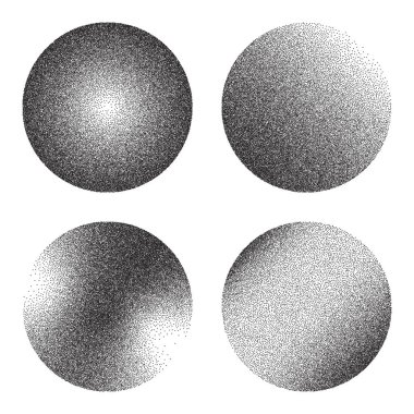 Noktalama gradyan daireleri noktalar. Yarım ton arkaplan sesi. Vektör illüstrasyonu