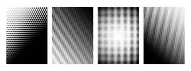 dikey yarım tonlu pankart şablonları. Vektör illüstrasyonu