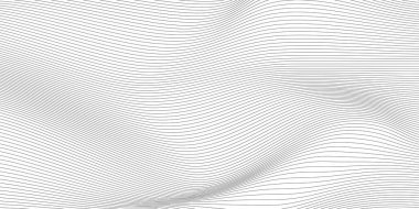 Dalganın tek renkli dokusu bozulmuş. dinamik dalgalı yüzey. Satırların vektör ağı şablonu