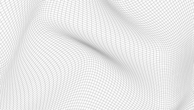 Dalganın tek renkli dokusu bozulmuş. dinamik dalgalı yüzey. Satırların vektör ağı şablonu