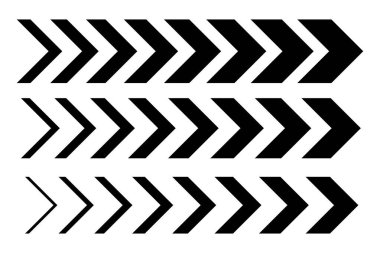 grafik tasarım projeleri için siyah ok desenleri. Vektör illüstrasyonu