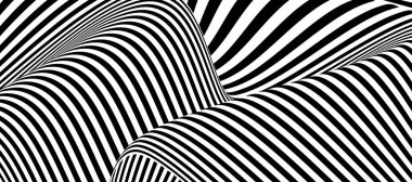 Kalın siyah beyaz desenli. karmaşık eğimli tasarımlar. Vektör illüstrasyonu