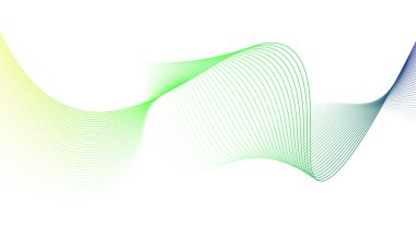 Renkli dalgalı arkaplan çizgileri izole edildi. Vektör illüstrasyonu