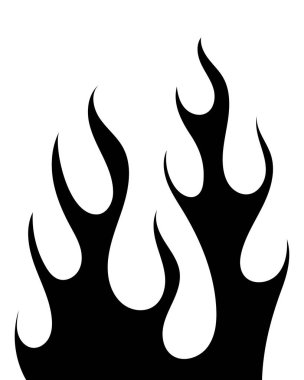 Modern grafikler için siyah alev tasarımı. Vektör illüstrasyonu