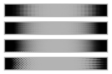 yatay yarım tonlu pankart şablonları. Vektör illüstrasyonu