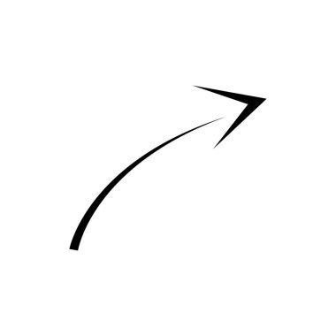 ok vektör simgesi beyaz arkaplanda izole edildi