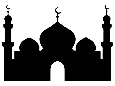 Cami silueti grafiği dini tasarım için mükemmel.