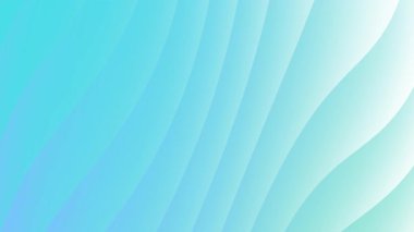 Soyut Açık Mavi Gradyan Dalgalar Canlandırması. Minimalist Arkaplan ve Yaratıcı Tasarım İçin Akan Su Tonları