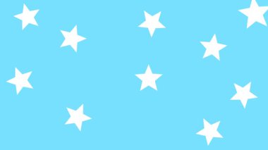 Gökyüzü A, açık mavi arkaplan animasyonu üzerinde yüzen yıldızların tekrarlayan deseni, tasarım ve projeler için mükemmel.