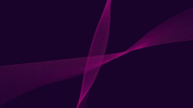 Animasyon Dinamik Soyut Magenta Dalga Çizgileri Teknoloji Sunumları ve Modern Arkaplan - Kusursuz Döngü