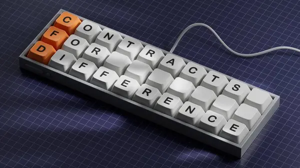 Tahta küplerde Chicago İtfaiyesi kelimesi. CFD - Farklılık Sözleşmeleri 'nin kısaltması. İş ve finans kavramı 3D mavi arkaplan üzerinde canlandırma.