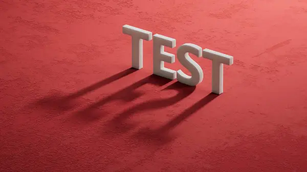 3D şarküterilerin gölgesinin 3D çizimi. 3D şarküterilerin gölgesine yakın çekim. Kırmızı arka planda 3D görüntüleme..