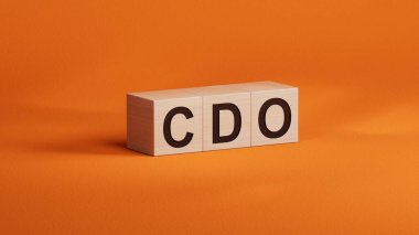 Tahta küplerle ilgili TBY sözcüğü. Tahta küplere yakın çekim, turuncu arka planda 3D İş Konsepti.