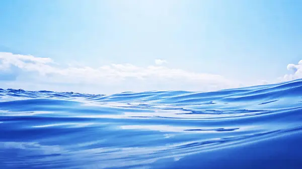 Okyanus dalgaları, deniz suyu, parlak gökyüzü, okyanus yüzeyi