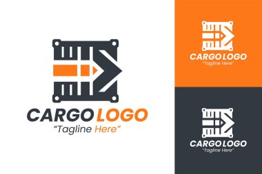 Profesyonel ve Modern Kargo Logosu Tasarımı Turuncu ve Lojistik Markalaşma İçin Koyu Gri