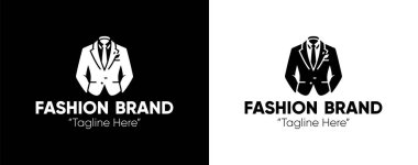 Creative Fashion Brand Logo Tasarımı Siyah-Beyaz Giysi İşletme Markası Şekli