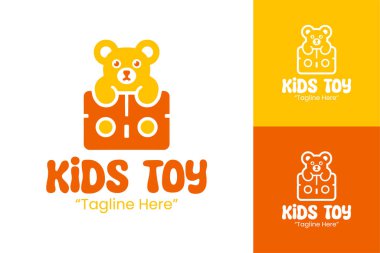Çocuk Oyuncakları Mağazası ve Markası için Eğlenceli ve Oyuncak Logosu