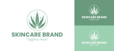 Yeşil Renk Paletli Temiz ve Organik Cilt Logosu