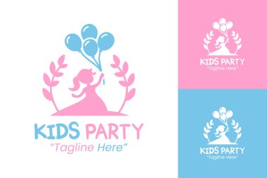 Mükemmel bir çocuk partisi için tasarlanmış bu logo neşeli ve eğlenceli balonlu neşeli bir karaktere sahip. Parlak renk düzeni ve tuhaf tasarım unsurları mutluluğu çağrıştırıyor ve onu çocuk etkinlikleri için mükemmel kılıyor..