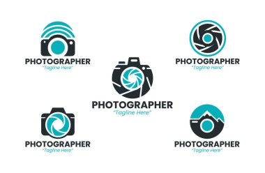 Fotoğraf stüdyoları, portföy ve kamera markalarına uygun minimalist ve çok yönlü kavramların yer aldığı beş modern fotoğrafçı logosundan oluşan yaratıcı bir koleksiyon..