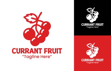 Gurme ürünler, meyve suyu dükkanları ve markalaşma için mükemmel bir frenk üzümü amblemi..