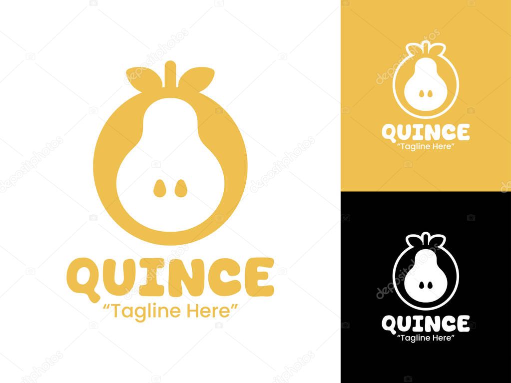 A professional quince logo design ideal for organic shops, farms, and healthy lifestyle branding.