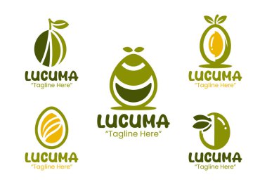 Markalaşma, ambalaj ve kimlik projeleri için uygun egzotik meyve amblemi koleksiyonu..