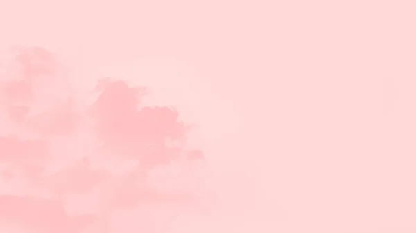 Rosa Mjuk Pastell Himmel Panorama Bakgrund Med Moln Kopiera Utrymme — Stockfoto