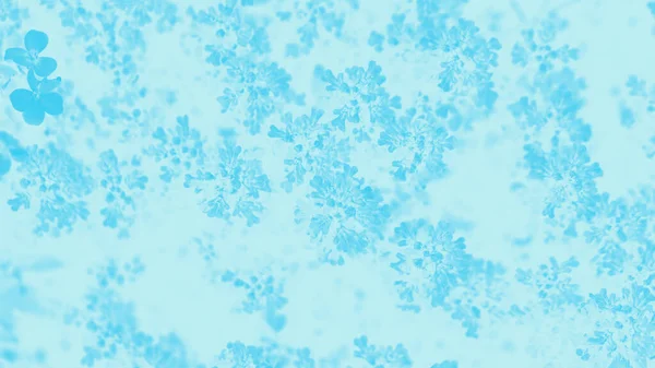 Finom Háttér Kék Tónusú Virágos Mintával Panorámával — Stock Fotó