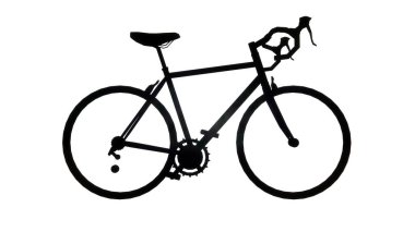 beyaz zemin üzerinde bisiklet simgesi