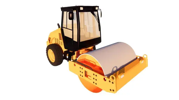 Turuncu inşaat paleti olan sarı silindir