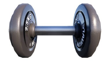 Fitness halteri beyaz arkaplanda izole edildi