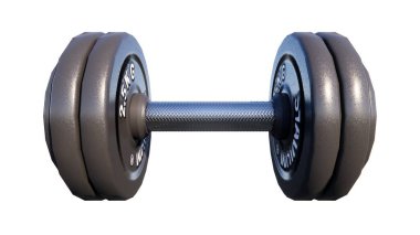 Fitness halteri beyaza izole edilmiş.