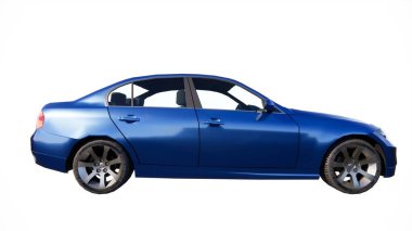 beyaz zemin üzerinde mavi araba