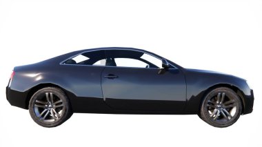 modern araba arka planda siyah ile izole