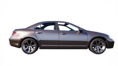 modern lüks sedan beyaz arka planda izole