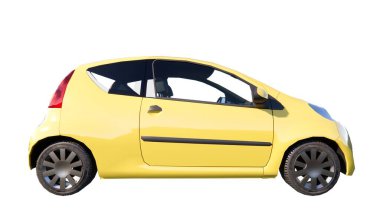 Sarı modern şehir arabası