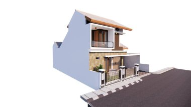 ev yapımı mimari taslak 3D illüstrasyon