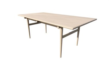 Tahta masa ve sandalye izole edildi.