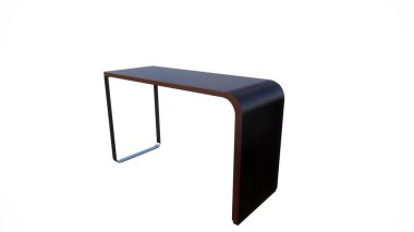 empty wooden stand isolated on white background