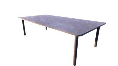 Masa beyaz arkaplanda izole edildi