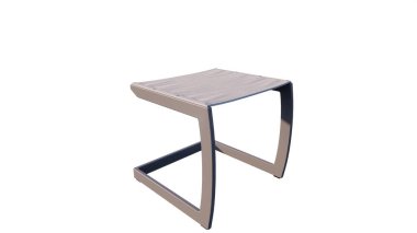 modern metal dışkı arka planda izole