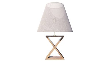 Beyaz arkaplanda modern lamba izole