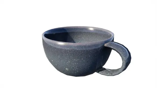 Beyaz arkaplanda izole edilmiş fincan