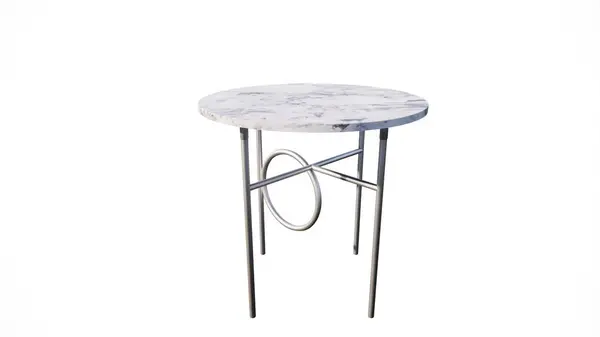 Yuvarlak sandalyeli yuvarlak masa.