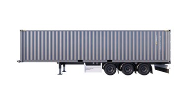 beyaz arkaplanda karavanı olan modern römork