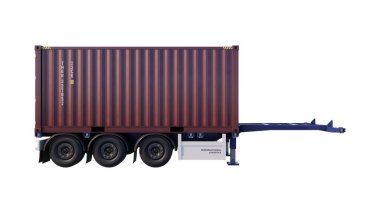 beyaz arkaplanda taşımacılık için karavan