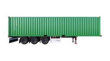 Eşyalar için yeşil kargo konteynırı