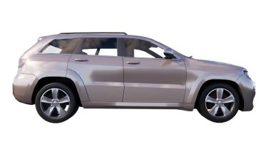 gümüş modern lüks aile SUV arabası