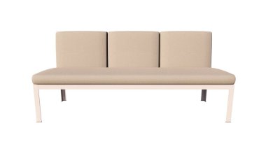 Beyaz arka planda modern koltuk. 3d oluşturma